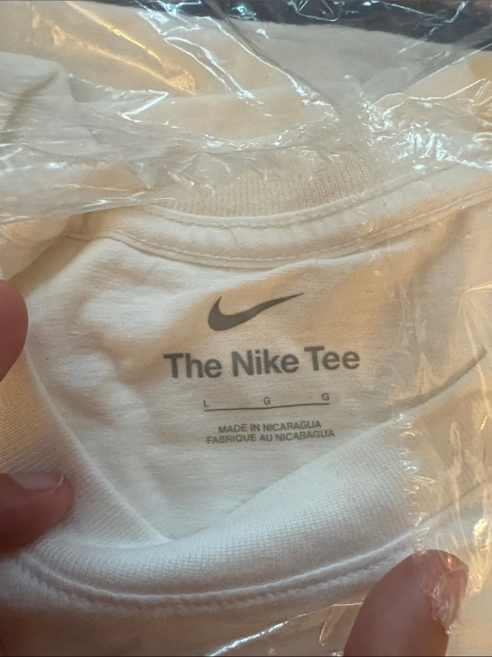 Nike Tennis Camp White Short-Sleeve Tee with Black and Pink Graphic